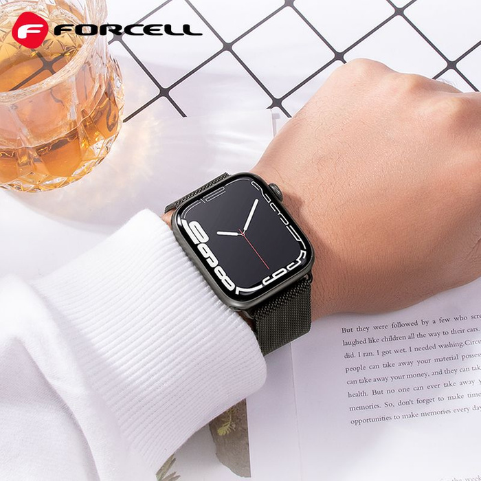 FORCELL F-DESIGN FA03 pasek do APPLE Watch 42 / 44 / 45 / 49 mm zielony
