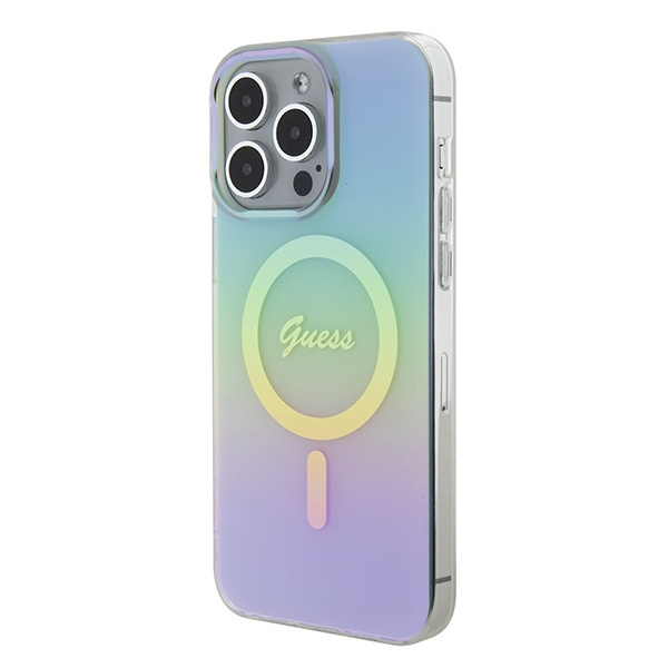 Hülle Guess GUHMP15XHITSQ iPhone 15 Pro Max türkis/türkis hartcase IML Schillernd MagSafe Case