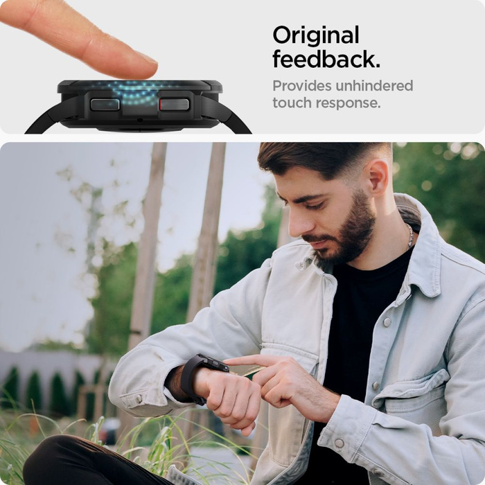 Vetro temperato Spigen Glas.tr "ez-fit" confezione da 2 Galaxy Watch 6 Classic (47 mm) trasparente