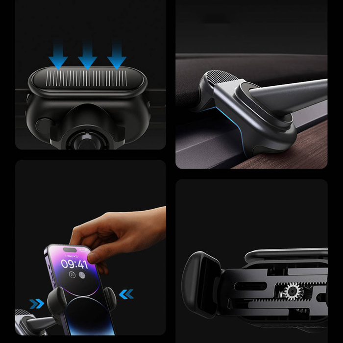 Supporto per auto elettrica con pannello solare per Tesla Model 3 / Y Baseus T-Space - nero