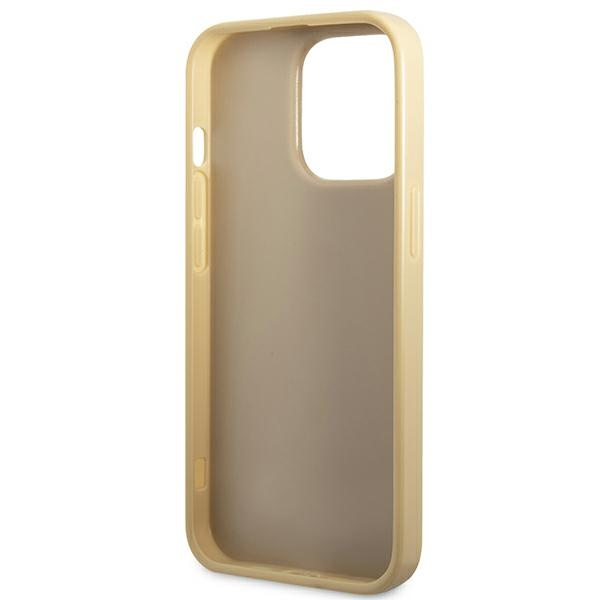 Case Guess iPhone 14 Pro Max 6.7" gold/gold hard case Glitter Script