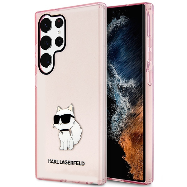 Funda Karl Lagerfeld Klhcs23lhnchtcp S23 Ultra S918 Rosa/rosa durocase Ikonik Choupette Case