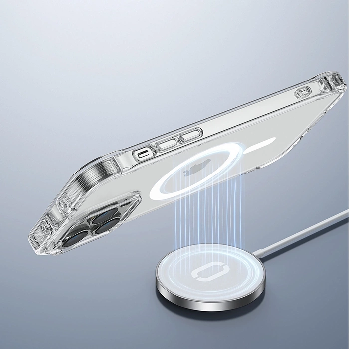 [RETURNED ITEM] Joyroom Magnetic Defender Magnetic Case for iPhone 14 Armored Case with Hooks Stand Clear (MagSafe Compatible)