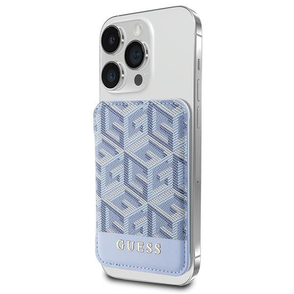 Guess Wallet Card Slot GUWMSHGCFSEB MagSafe GCube stripe azul/azul