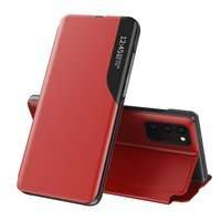 Cuir Eco View Case étui élégant coque avec rabat et fonction stand Samsung Galaxy A72 4G rouge