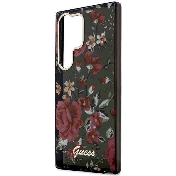 Coque Guess Guhcs23lhcfwsa S23 Ultra S918 Vert/kaki Hardcase Flower Collection Case