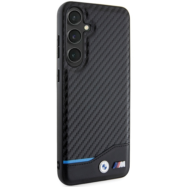 Funda BMW BMHCS24M22NBCK Samsung Galaxy S24+ S926 negro/negro Cuero Carbono Case