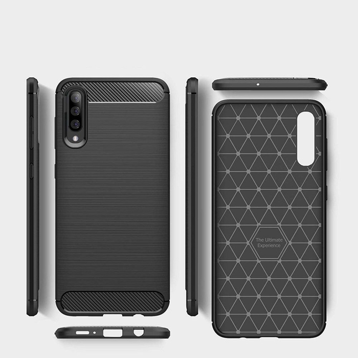  Samsung Galaxy A70 Funda de silicona de carbono