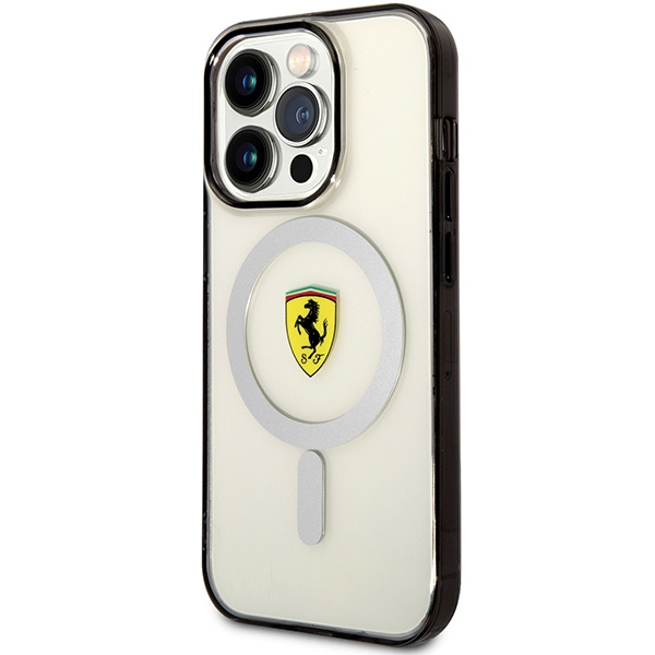 Case Ferrari FEHMP14XURKT iPhone 14 Pro Max 6.7" clear/transparent hardcase Outline MagSafe Case