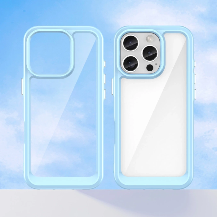 Outer Space Case mit Gelrahmen für iPhone 16 Pro – blau