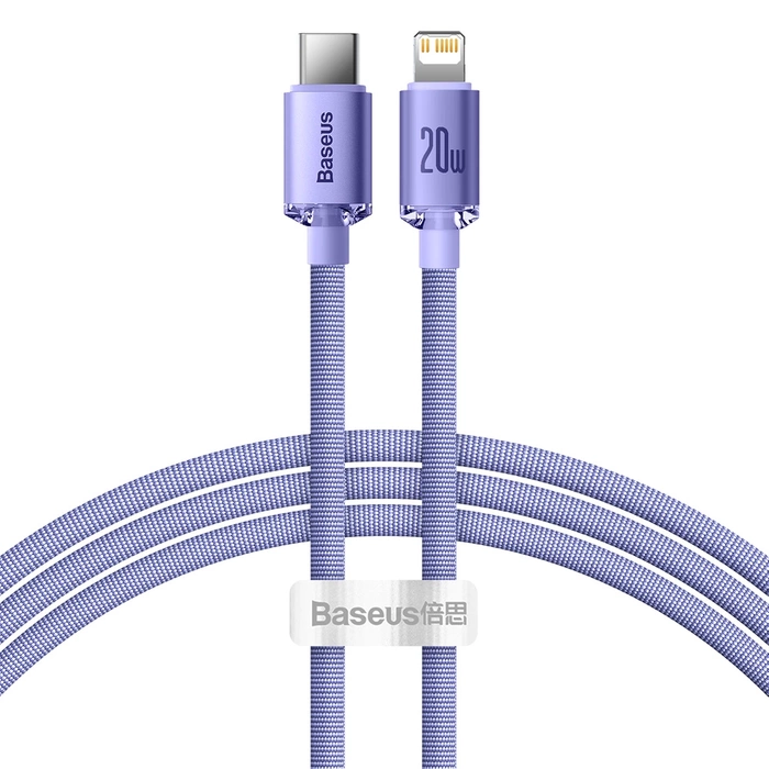 Baseus CAJY000205 Lightning – USB-C PD-Kabel 20 W 480 Mbit/s 1,2 m – Lila