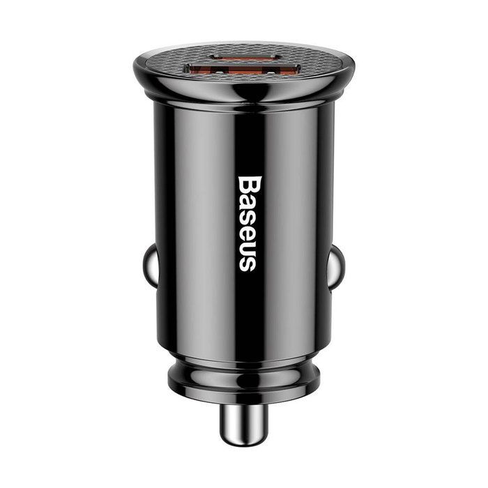 Baseus Circular PPS Universal Smart Car Charger USB Quick Charge 4.0 QC 4.0 and USB-C PD 3.0 SCP black (CCALL-YS01)