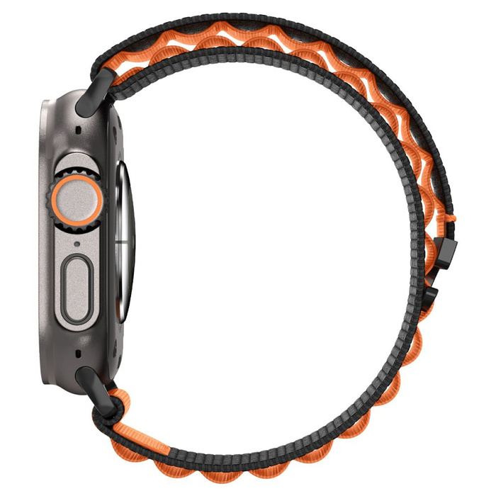 Spigen WBF1 BAND Apple Watch 6 / 7 / 8 / 9 / 10 / SE / ULTRA 1 / 2 (44 / 45 / 46 / 49 MM) SCHWARZ/ORANGE