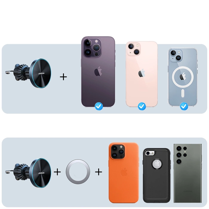 Joyroom magnetische Autohalterung 15W kabelloses Ladegerät für Lüftungsschlitze schwarz (JR-ZS240)