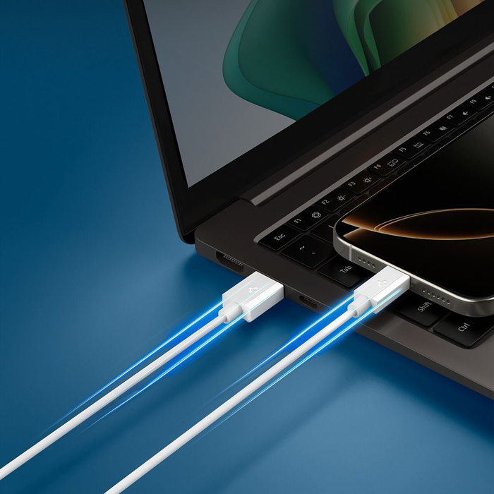 Spigen EB6020AC ESSENTIAL TYP-C KABEL 60W 200CM WEISS