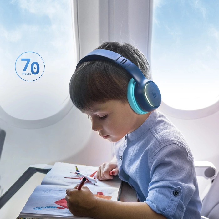 Tronsmart KH03 Wireless Headphones with ANC, for Kids, Safe - Blue