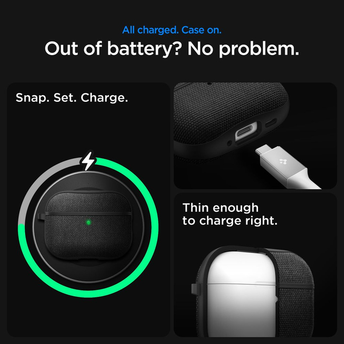 Spigen URBAN FIT Apple AIRPODS PRO 3 NEGRO