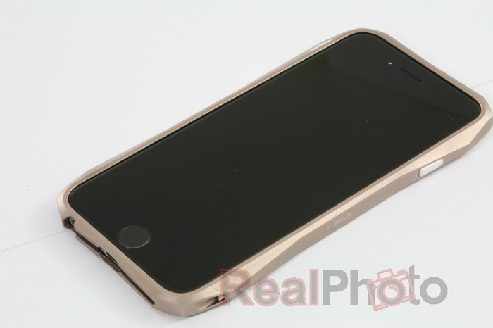 Cover LJY Hardcore iPhone 6 Telaio paraurti in alluminio oro