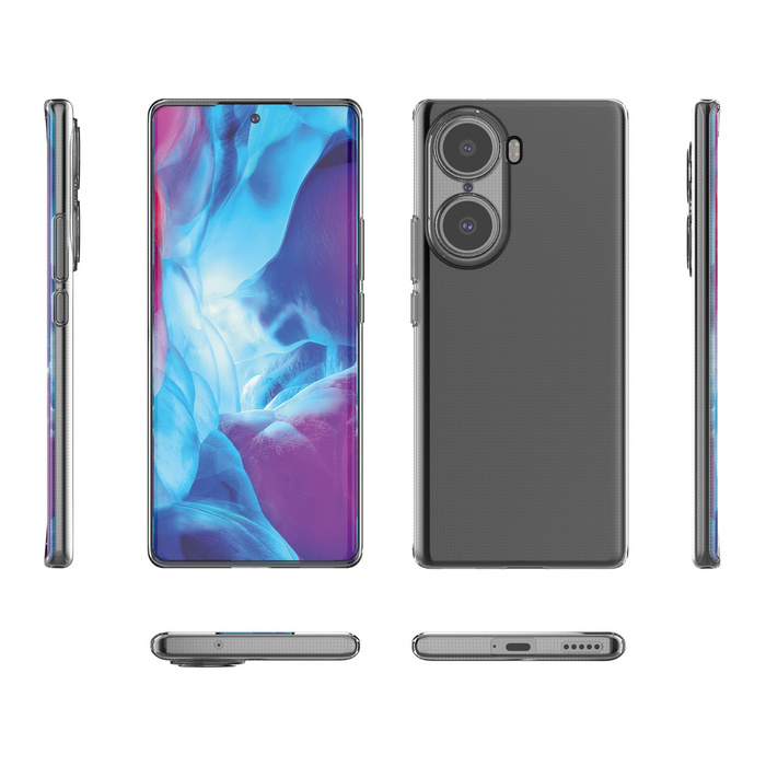 Cover in gel ultra trasparente per Honor 60 Pro da 0,5 mm trasparente