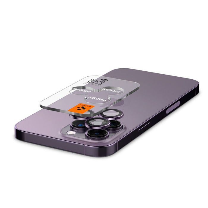 PROTECTEUR DE CAMÉRA Spigen OPTIK.TR "EZ FIT" PROTECTEUR DE CAMÉRA 2-PACK IPhone 14 PRO / 14 PRO MAX DEEP PURPLE