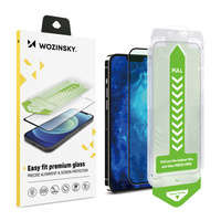 Vidrio templado 9H con marco de montaje para iPhone 13 Pro Max Wozinsky Premium Glass - negro