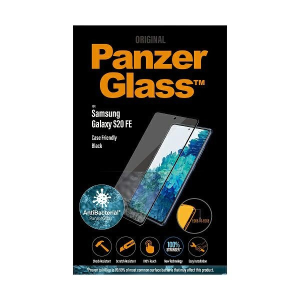 PanzerGlass E2E Microfracture Sam S20 FE G781 Case Friendly Finger Print AntiBacterial schwarz/schwarz