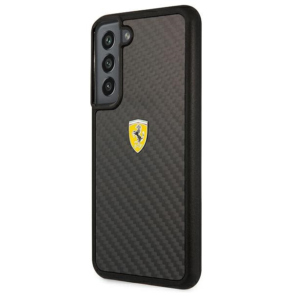 Coque FERRARI Samsung Galaxy S22 Plus On Track Real Carbon Black Hard Hardcase