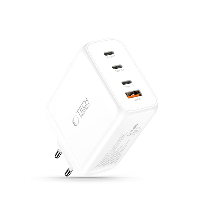 TECH-PROTECT NC200W-GAN 4-PORT NETWORK CHARGER PD 200W / QC3.0 WHITE