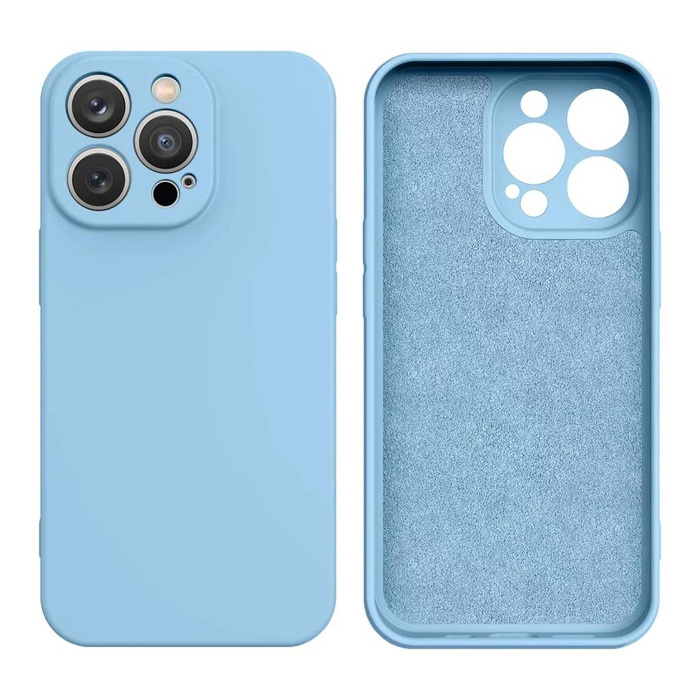 Funda de silicona para iPhone 14 Plus funda de silicona violeta claro