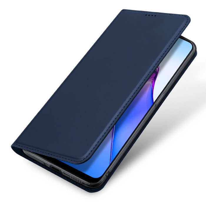 Dux Ducis Skin Pro Hülle für Oppo Reno 8 Pro Flip Cover Card Wallet Stand blau