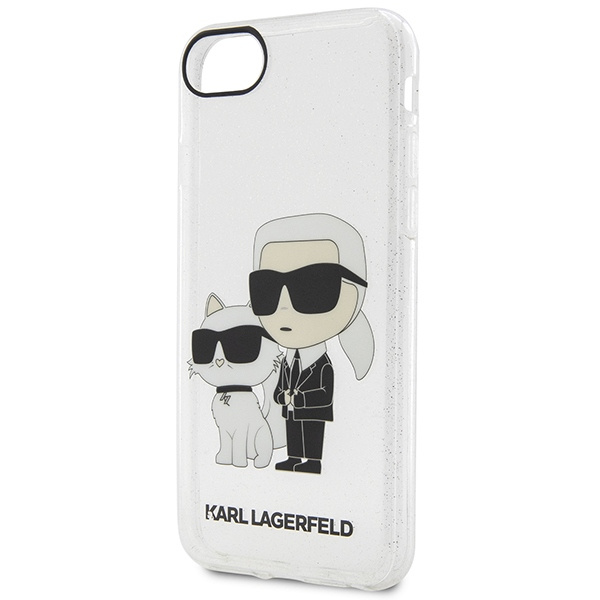 Karl Lagerfeld KLHCI8HNKCTGT iPhone 7/8/ SE 2020 / SE 2022 transparente durocase Gliter Karl&amp;Choupette