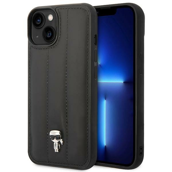Hülle Karl Lagerfeld KLHCP14MPSQPK iPhone 14 Plus 6,7" hartcase schwarz/schwarz Puffy Ikonik Pin