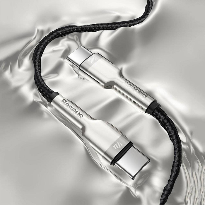 Baseus Cafule Kovový datový kabel USB Typ C - USB Typ C 100 W (20 V / 5 A) Napájení 2 m zelený (CATJK-D06)