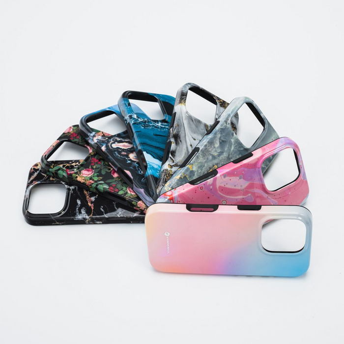 Etui na iPhone 16 PRO MAX Forcell F-Protect Mirage zgodny z MagSafe Military Drop-Test pink marble