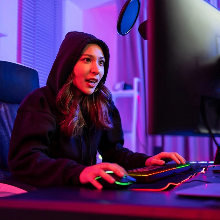 Mysz bezprzewodowa Wozinsky WMGB-3200 gamingowa optyczna z wbudowanym akumulatorem 3200 DPI z oświetleniem RGB - czarna