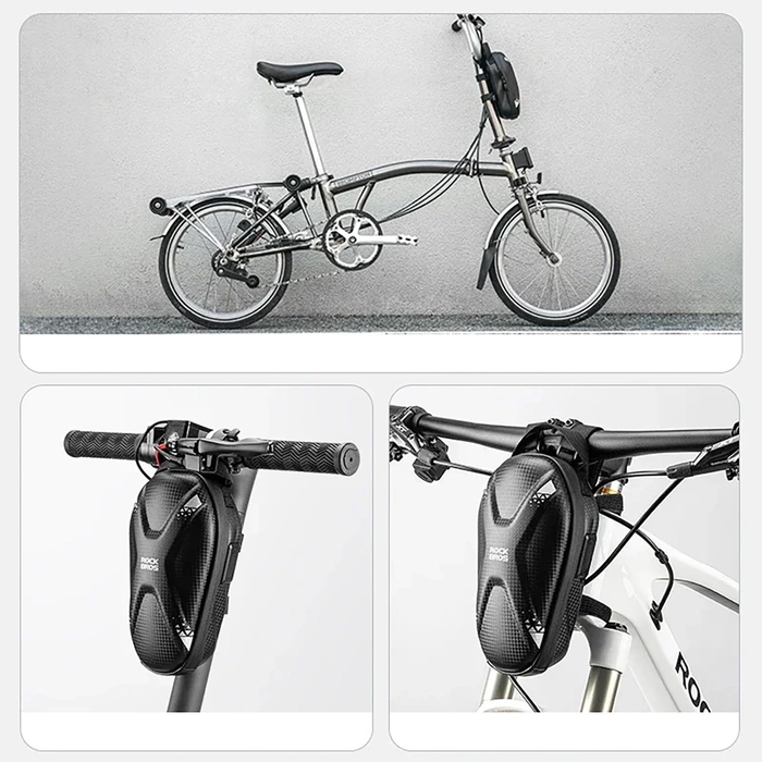 Rockbros Tasche 3011006301 für den Lenker eines Fahrrads oder Rollers 1,3 l – Schwarz