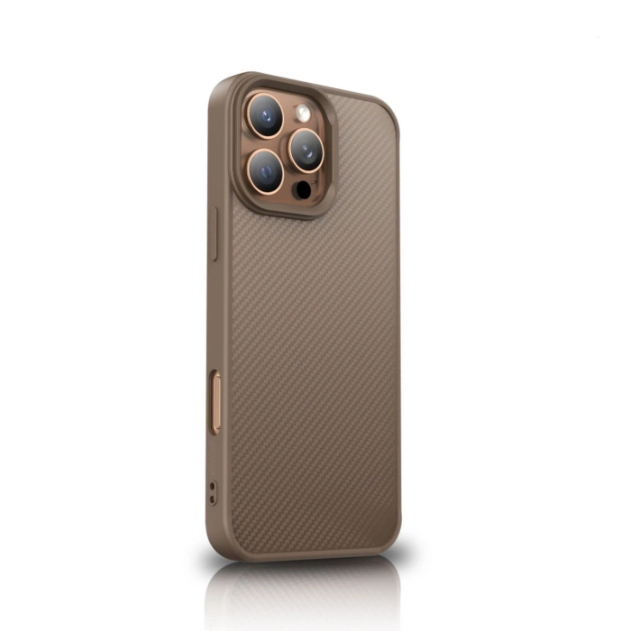 Wozinsky Carbon Fiber Case with MagSafe for Samsung Galaxy S25 Ultra - Brown