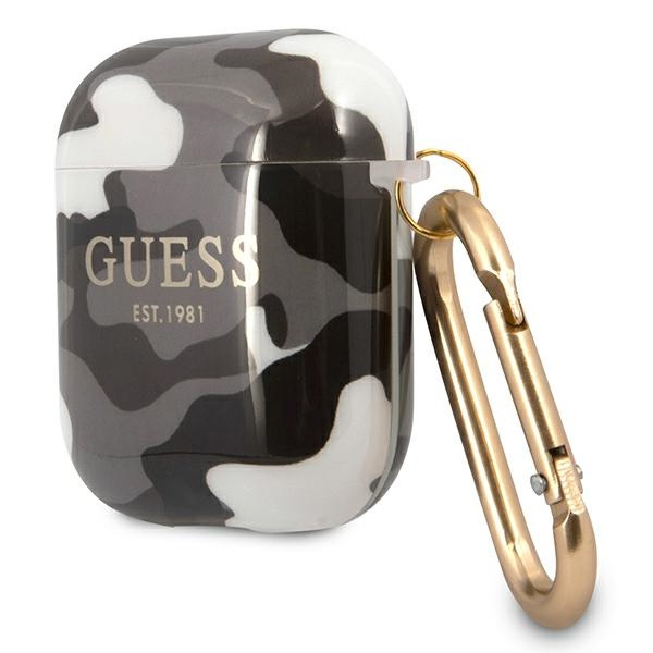 Coque GUESS Apple AirPods Camo Collection Black Case