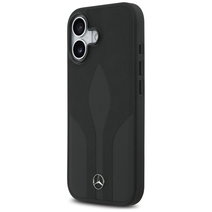 Etui Mercedes Leather The Move MagSafe   do iPhone 17 czarny