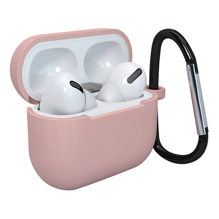 Case for AirPods 3 silikonew soft case headphones + key ring pendant pink (case D)