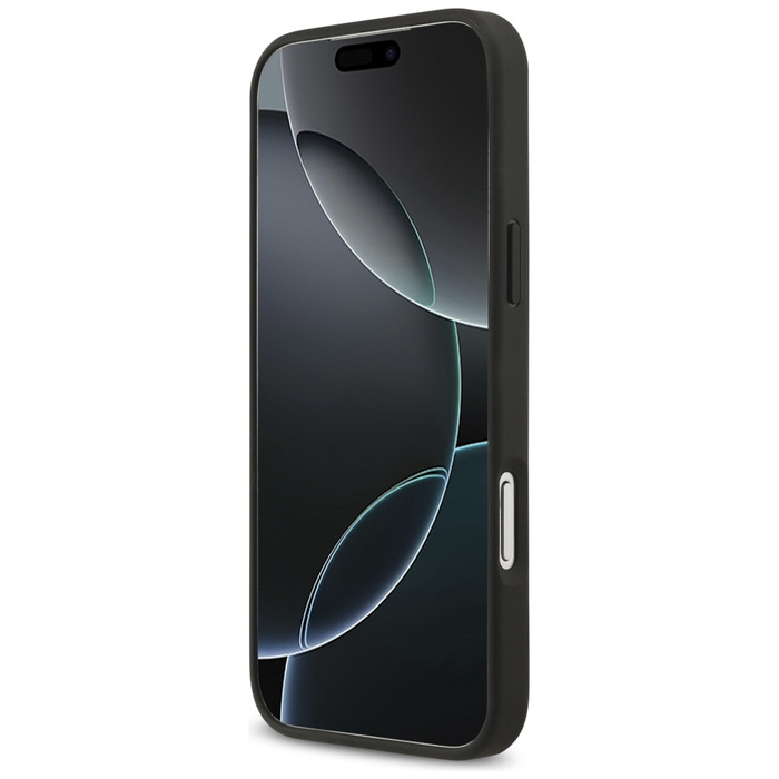 Etui Mercedes Leather Large Laurel Leave MagSafe do iPhone 17 Pro Max antracyt