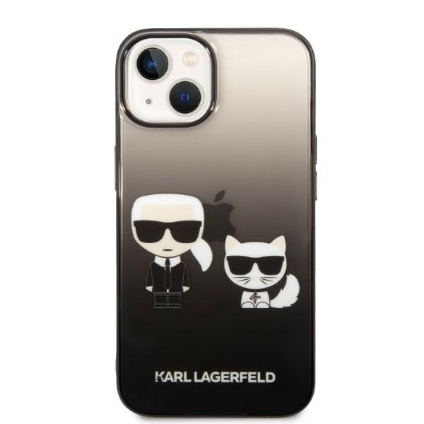 Karl Lagerfeld KLHCP14STGKCK iPhone 14 6.1" hartcase schwarz/schwarz Gradient Ikonik Karl & Choupette