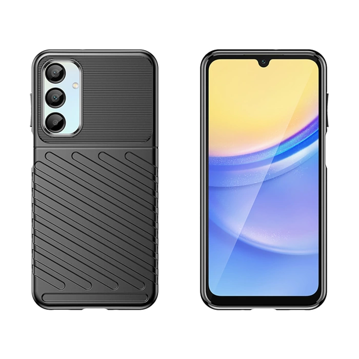 Thunder Case for Samsung Galaxy A16 / A16 5G Silicone Armored Cover - Black