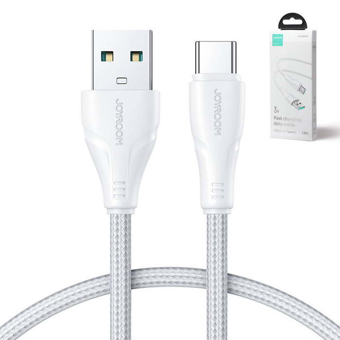 Câble USB Joyroom - Série Surpass USB C 3A pour charge rapide et transfert de données 1,2 m blanc (S-UC027A11)
