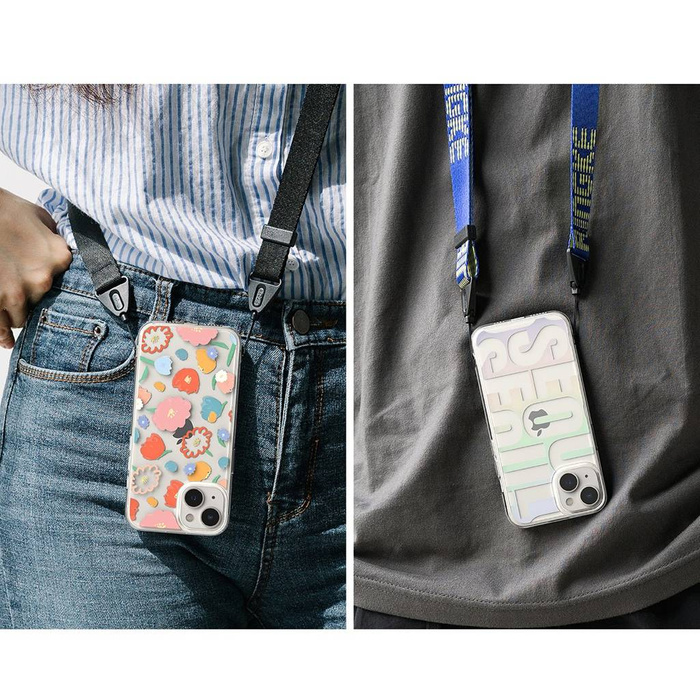 Ringke Fusion Design Housse blindée avec cadre en gel pour iPhone 14 Plus transparent (Floral) (FD637E31)