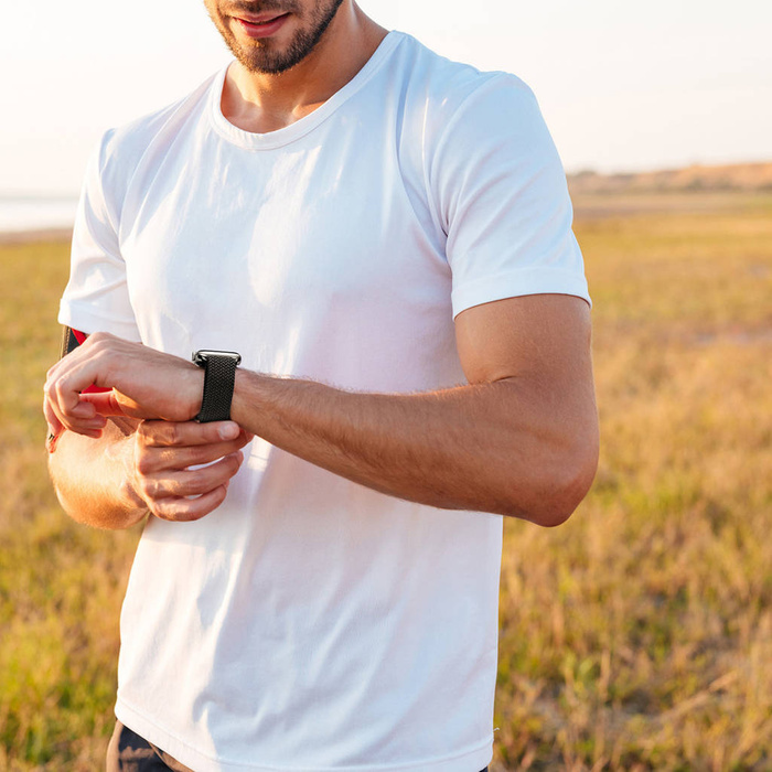 Řemínek Dux Ducis Strap (Mixture II Version) řemínek Apple Watch Ultra, SE, 8, 7, 6, 5, 4, 3, 2, 1 (49, 45, 44, 42 mm) pletený náramek černý