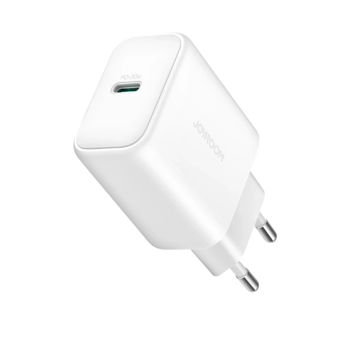 Joyroom JR-TCF24 USB-C PD 30W QC SFC Netzwerkladegerät – Weiß + 1 m USB-C-Kabel