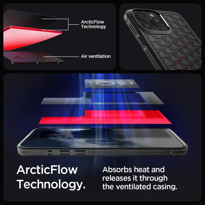 Case iPhone 15 Pro Max Spigen Cryo Armor Cryo Red