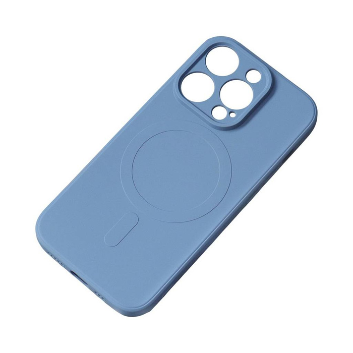 Funda de silicona compatible con MagSafe para iPhone 15 Funda de silicona - azul marino
