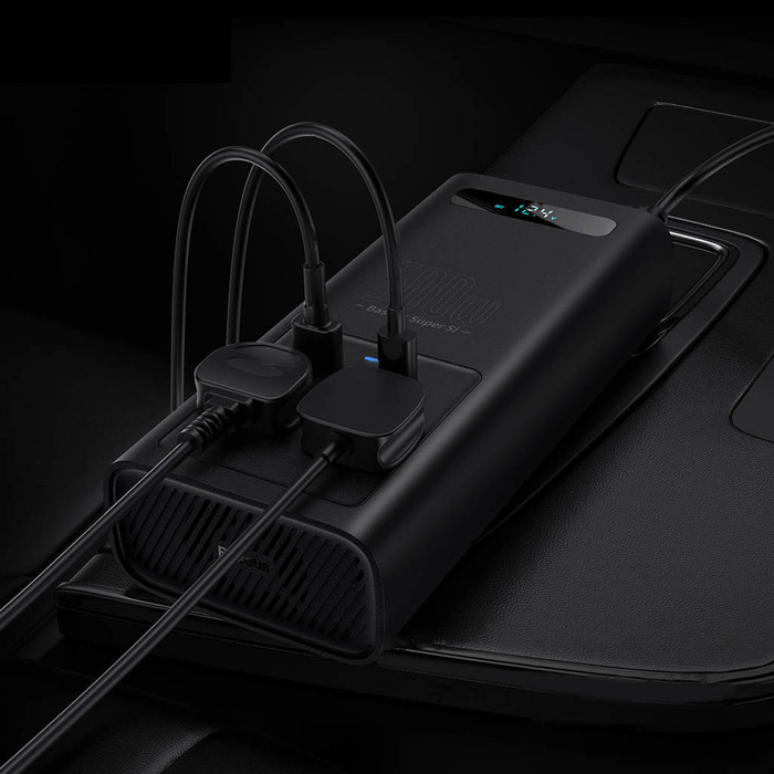 Baseus Super Si Power Inverter 500W (220V CN / EU) Fekete